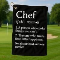 Cute Funny Chef Definition Funny Line Saying Cook Cooking Gifts Chefs T Golf Towel thumb 1
