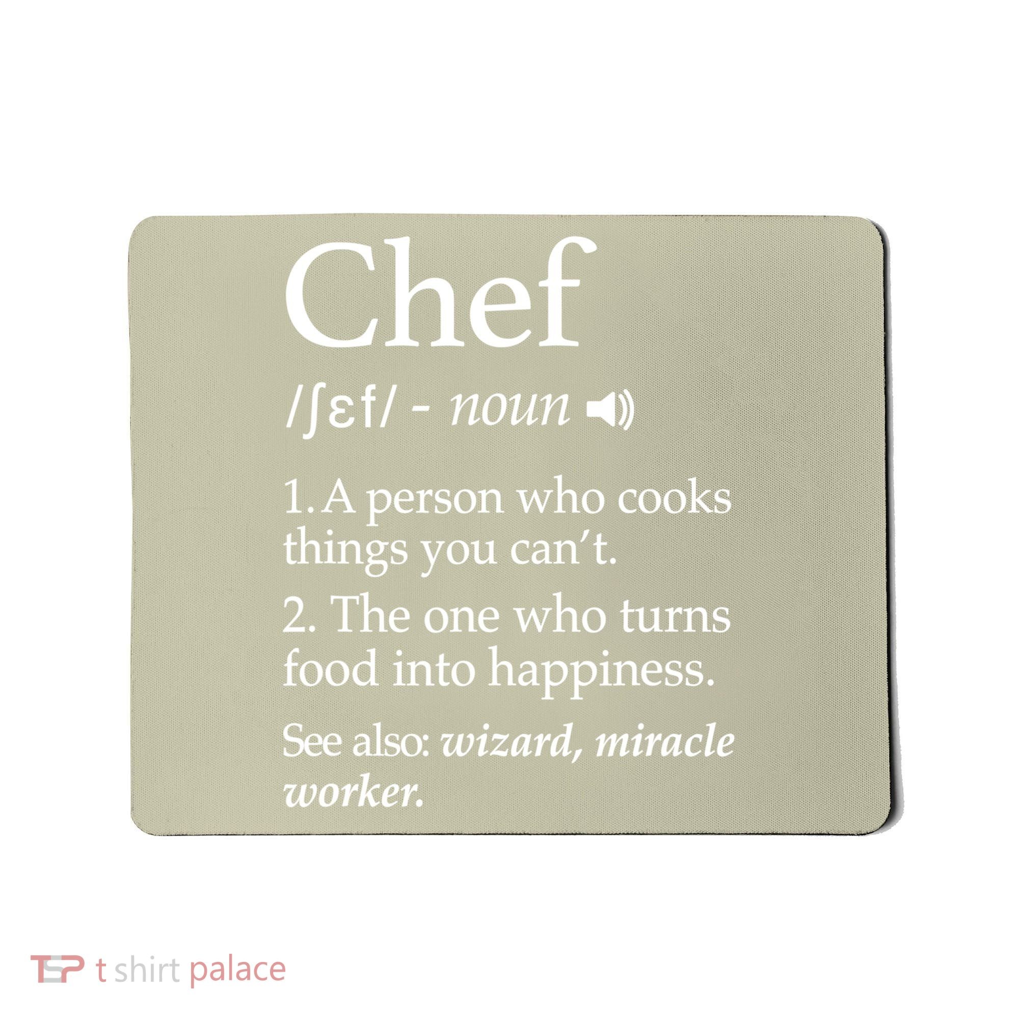 Cute Funny Chef Definition Funny Line Saying Cook Cooking Gifts Chefs T Mousepad