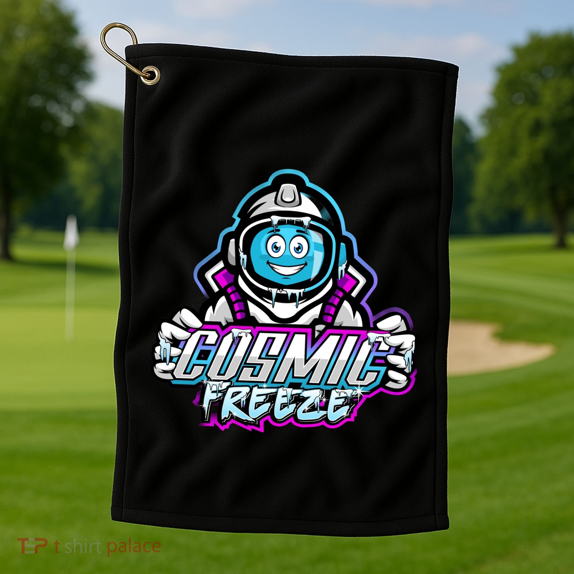 Cosmic Freeze Golf Towel