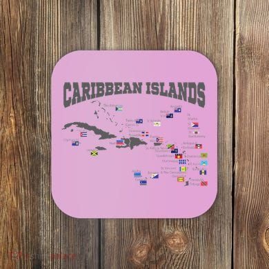 Caribbean Flags Caribbean Map Caribbean Islands Vacation Coaster