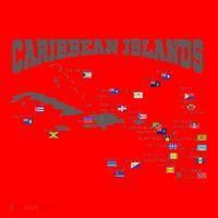 Caribbean Flags Caribbean Map Caribbean Islands Vacation Santa Hat thumb 1