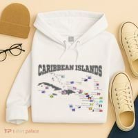 Caribbean Flags Caribbean Map Caribbean Islands Vacation Hoodie thumb 4
