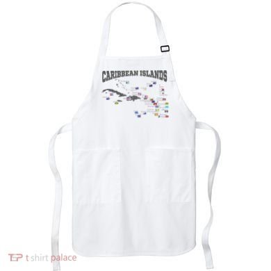 Caribbean Flags Caribbean Map Caribbean Islands Vacation Apron