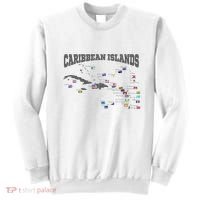 Caribbean Flags Caribbean Map Caribbean Islands Vacation Sweatshirt thumb 0
