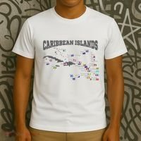 Caribbean Flags Caribbean Map Caribbean Islands Vacation T-Shirt thumb 3