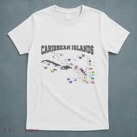 Caribbean Flags Caribbean Map Caribbean Islands Vacation T-Shirt thumb 5
