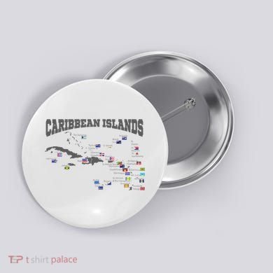 Caribbean Flags Caribbean Map Caribbean Islands Vacation Button