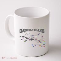 Caribbean Flags Caribbean Map Caribbean Islands Vacation Coffee Mug thumb 0