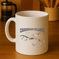 Caribbean Flags Caribbean Map Caribbean Islands Vacation Coffee Mug thumb 4