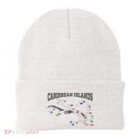 Caribbean Flags Caribbean Map Caribbean Islands Vacation Beanie thumb 0