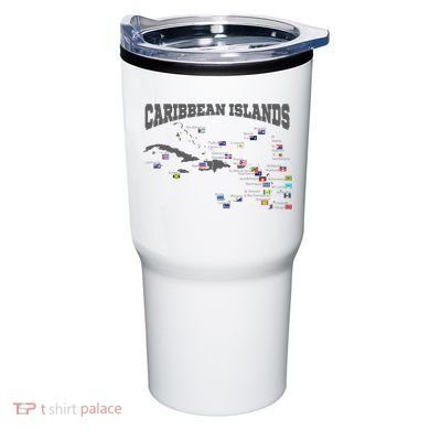 Caribbean Flags Caribbean Map Caribbean Islands Vacation Tumbler