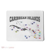 Caribbean Flags Caribbean Map Caribbean Islands Vacation Mousepad thumb 0