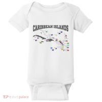 Caribbean Flags Caribbean Map Caribbean Islands Vacation Baby Bodysuit thumb 0