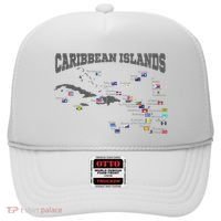 Caribbean Flags Caribbean Map Caribbean Islands Vacation Hat thumb 0