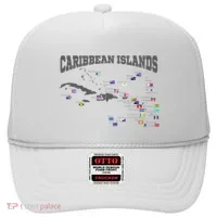 Caribbean Flags Caribbean Map Caribbean Islands Vacation Hat thumb 0