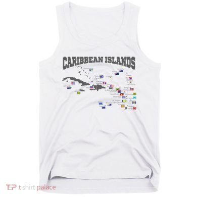 Caribbean Flags Caribbean Map Caribbean Islands Vacation Tank Top
