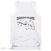 Caribbean Flags Caribbean Map Caribbean Islands Vacation Tank Top thumb 0