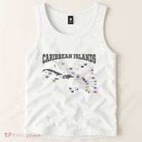 Caribbean Flags Caribbean Map Caribbean Islands Vacation Tank Top thumb 2