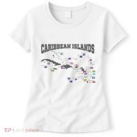 Caribbean Flags Caribbean Map Caribbean Islands Vacation Women's T-Shirt thumb 0