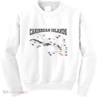 Caribbean Flags Caribbean Map Caribbean Islands Vacation Kids Sweatshirt thumb 0