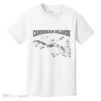 Caribbean Flags Caribbean Map Caribbean Islands Vacation Kids T-Shirt thumb 0
