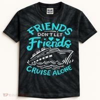 Cruise Friends Cruise Vacation Kids Tie-Dye T-Shirt thumb 0