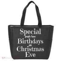 Cute Funny Christmas Eve Birthday December 24th Birthday Tote Bag thumb 0