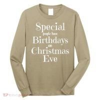 Cute Funny Christmas Eve Birthday December 24th Birthday Long Sleeve Shirt thumb 0