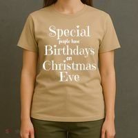 Cute Funny Christmas Eve Birthday December 24th Birthday T-Shirt thumb 4