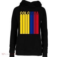 Colombia Flag Womens Funnel Neck Pullover Hood thumb 0