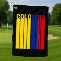 Colombia Flag Golf Towel thumb 1