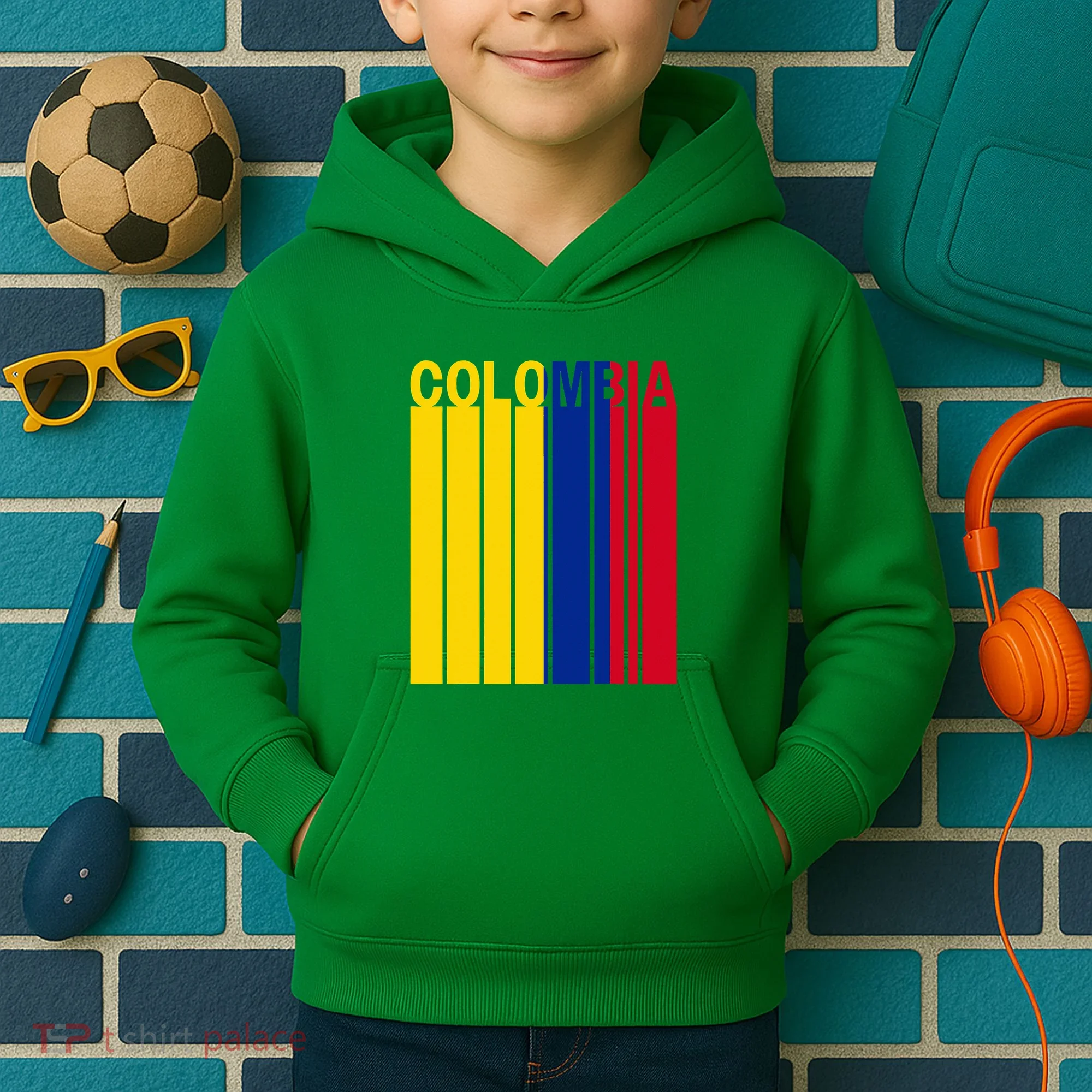Colombia Flag Kids Hoodie