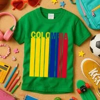 Colombia Flag Kids T-Shirt thumb 3