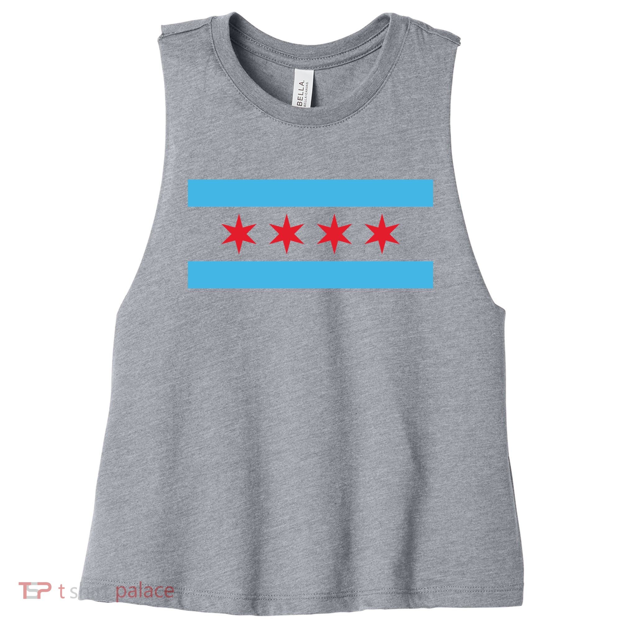 Chicago Flag Women's Racerback Cropped Tank