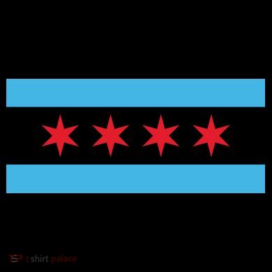 Chicago Flag Stripe Pom Pom Beanie