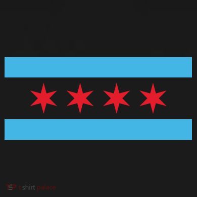 Chicago Flag Tie-Dye Long Sleeve Shirt