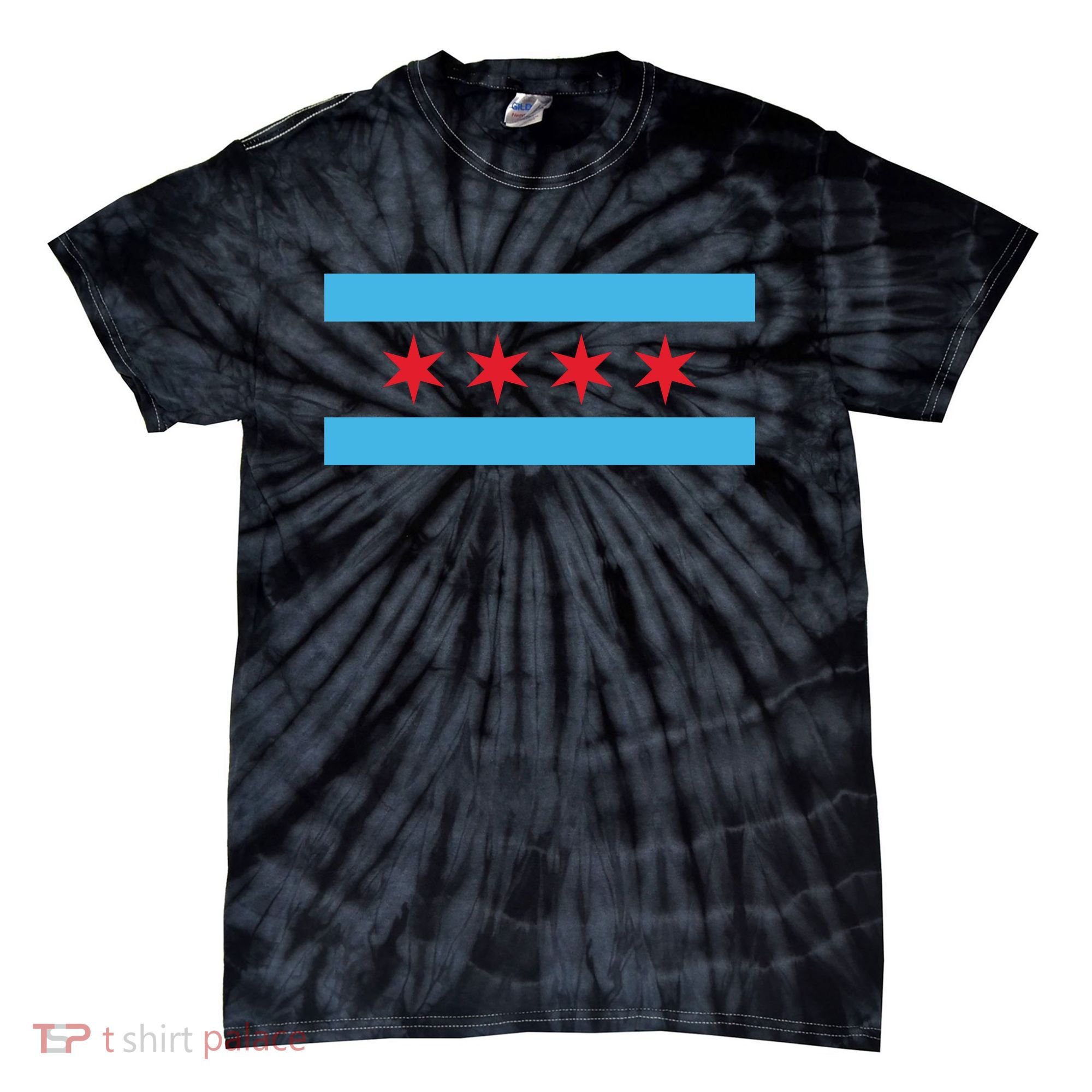 Chicago Flag Tie-Dye T-Shirt