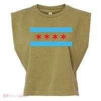 Chicago Flag Garment-Dyed Women's Muscle Tee thumb 0