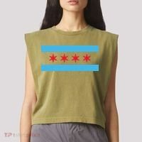 Chicago Flag Garment-Dyed Women's Muscle Tee thumb 2