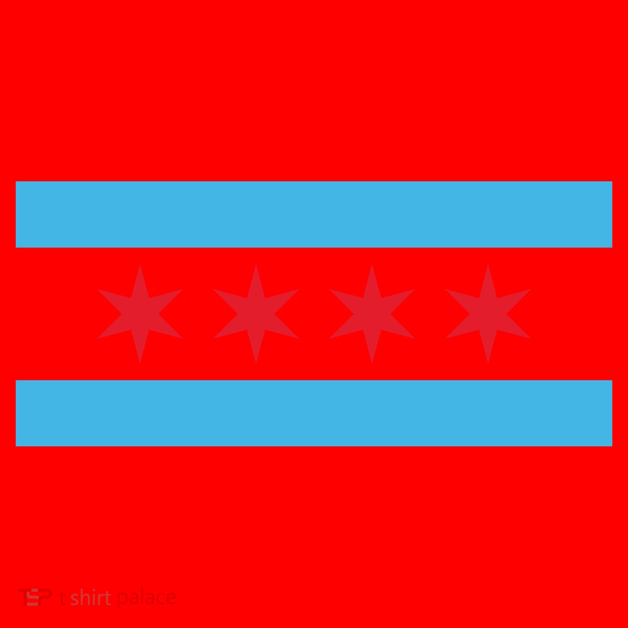Chicago Flag Santa Hat