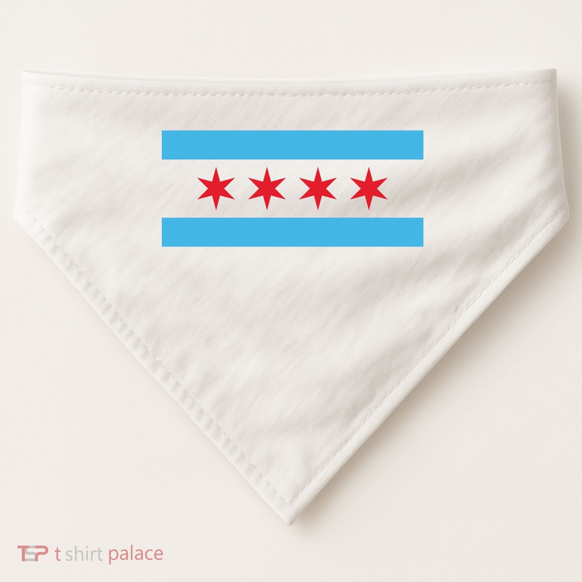 Chicago Flag USA-Made Doggie Bandana