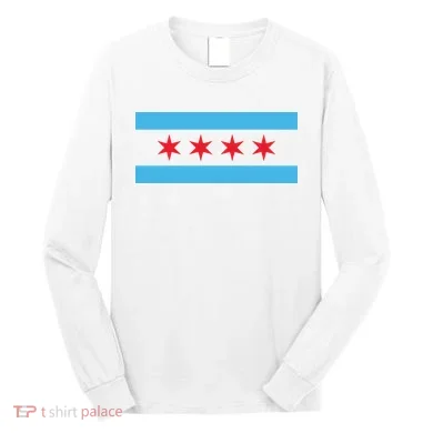 Chicago Flag Long Sleeve Shirt