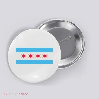 Chicago Flag Button