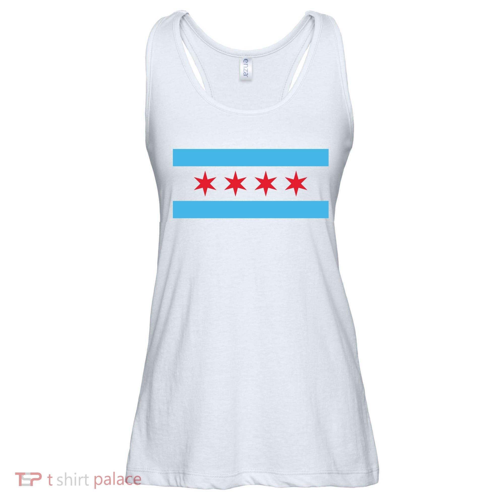 Chicago Flag Ladies Essential Flowy Tank