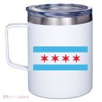 Chicago Flag 12oz Stainless Steel Coffee Mug thumb 2