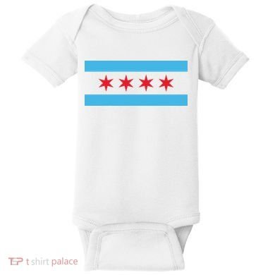 Chicago Flag Baby Bodysuit