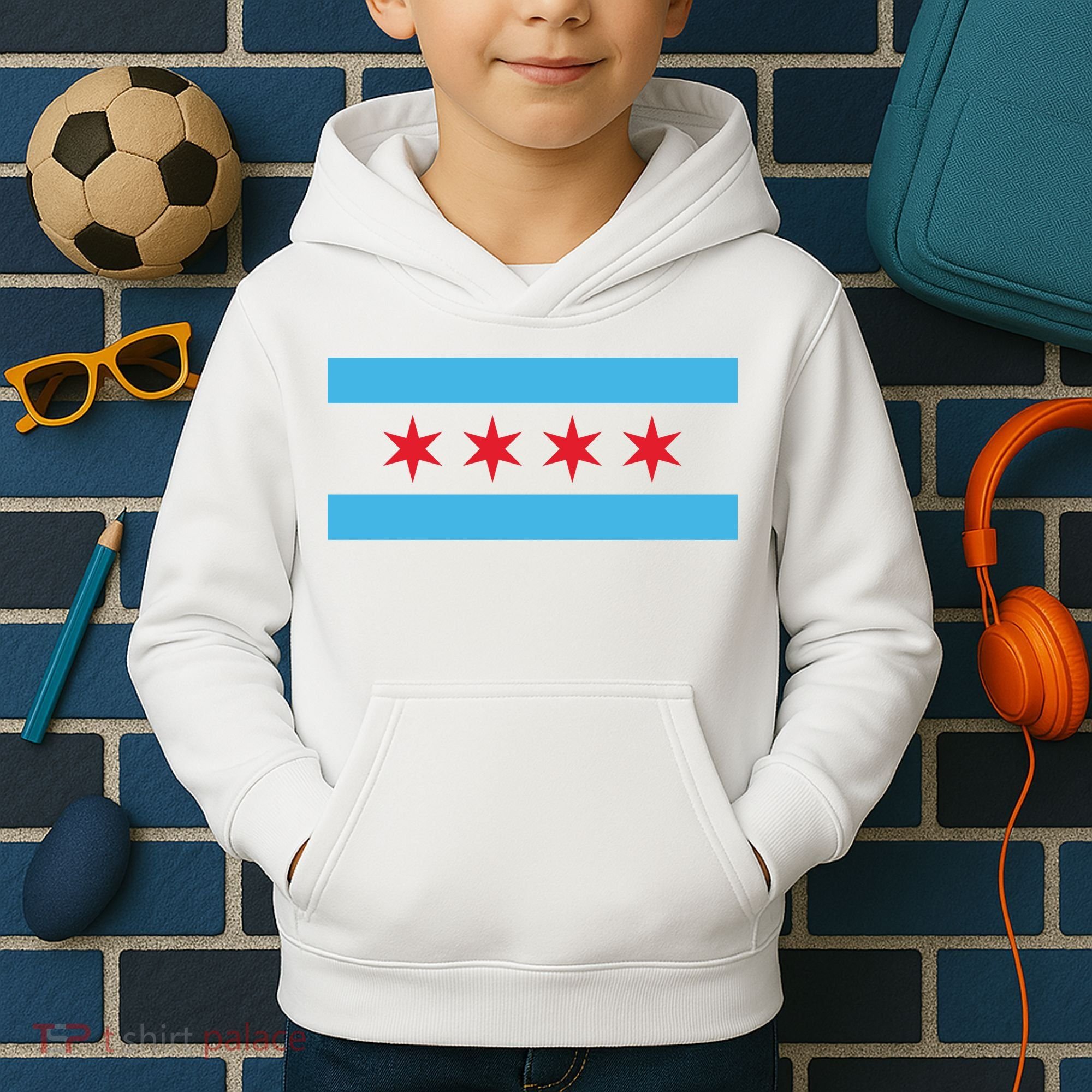Chicago Flag Kids Hoodie