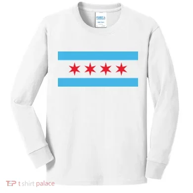 Chicago Flag Kids Long Sleeve Shirt