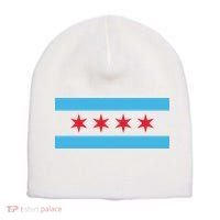 Chicago Flag Short Acrylic Beanie thumb 0