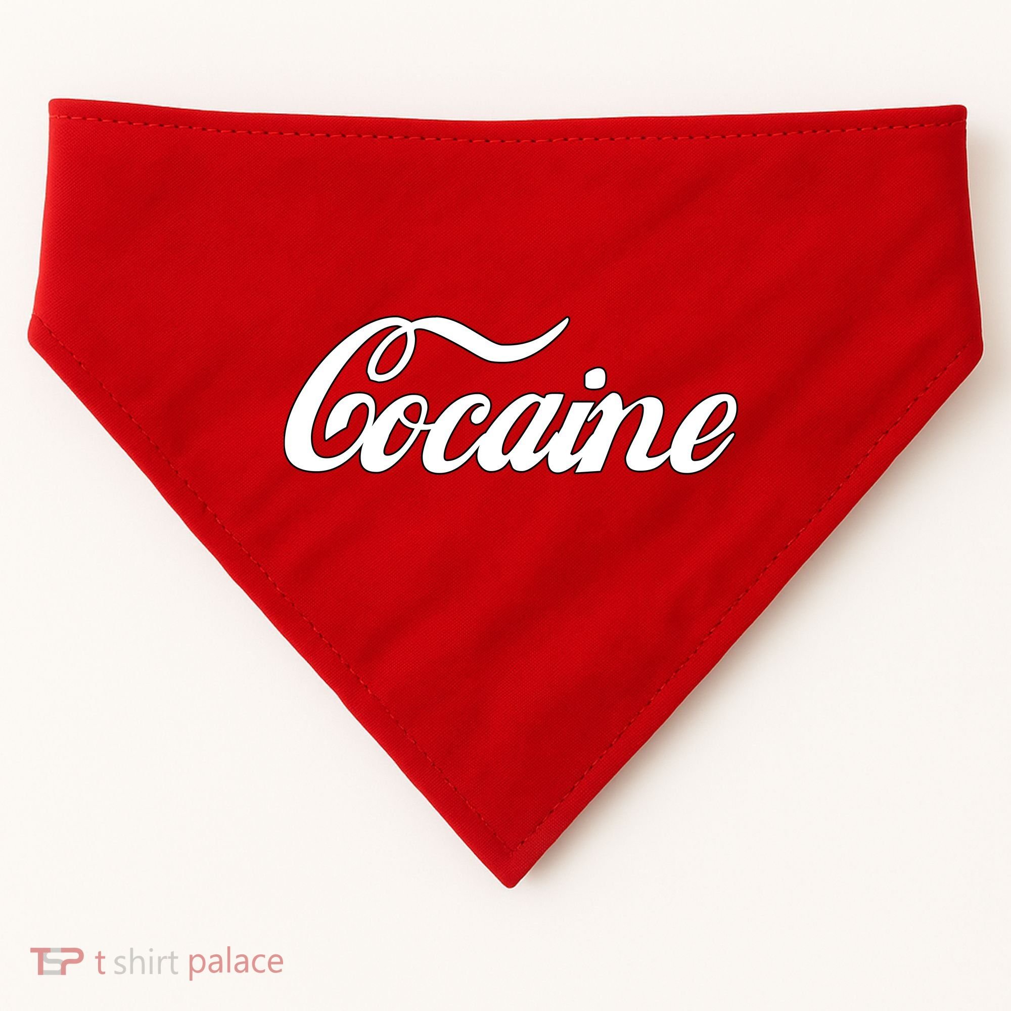 Cocaine Funny USA-Made Doggie Bandana